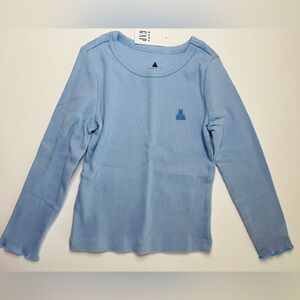 Baby Gap Long Sleeve Shirt Blue Ribbed Toddler Top NWT Size 3T
